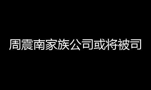 拍卖周震族公 周震南南家欠了钱多少司或司法父母将被