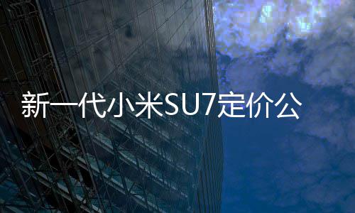 标9万准版米S公布新一代小定价元