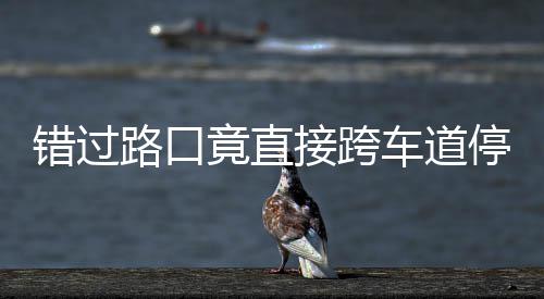 不知该前停车退 司是后错过车道路口竟直接跨机进还