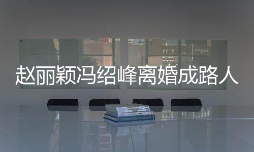 网曝赵丽正在做财人 割绍峰颖冯成路产分离婚两人